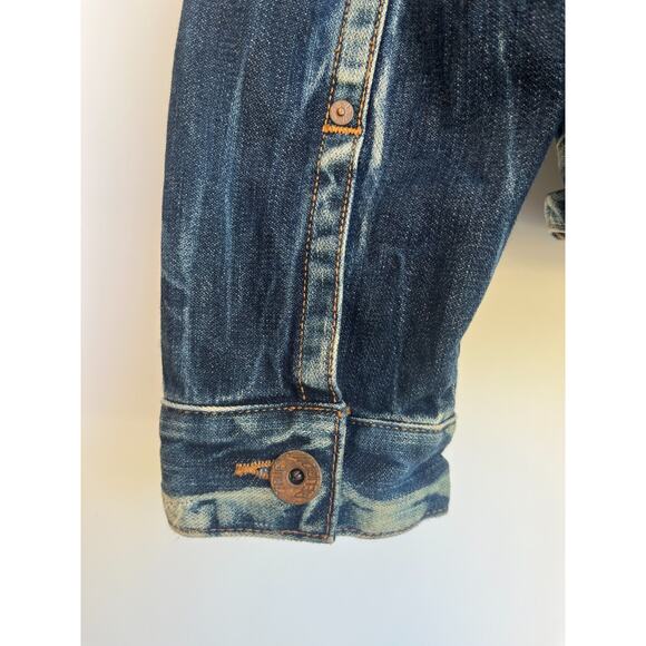 True Religion Denim Jacket Logo Mens sz L - Picture 7 of 11